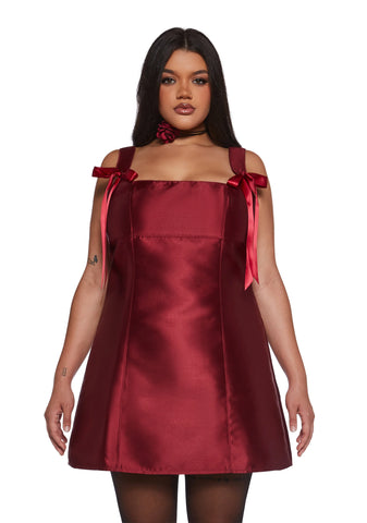 Pixie Stardust Mini Dress - Burgundy