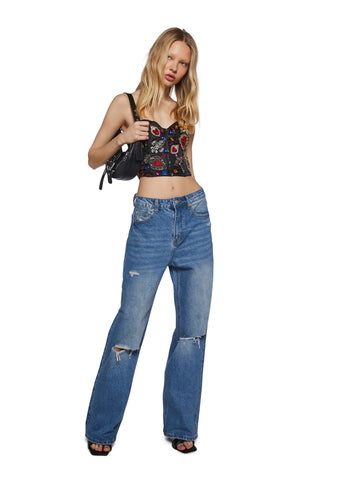 Moments Of Couture Bustier Top - Black