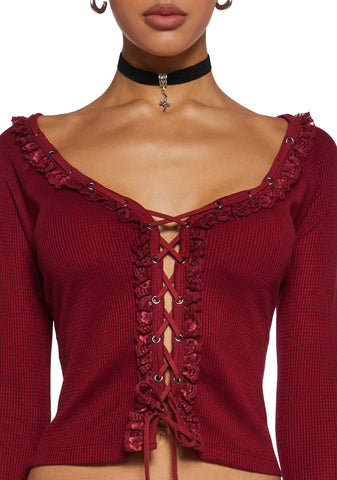 Wish You Would Thermal Long Sleeve Top