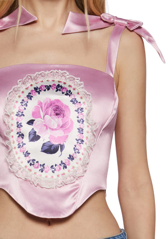 Delicate Rose Corset Top