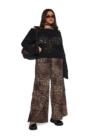 Cross You Out Wide Leg Cargo Pants