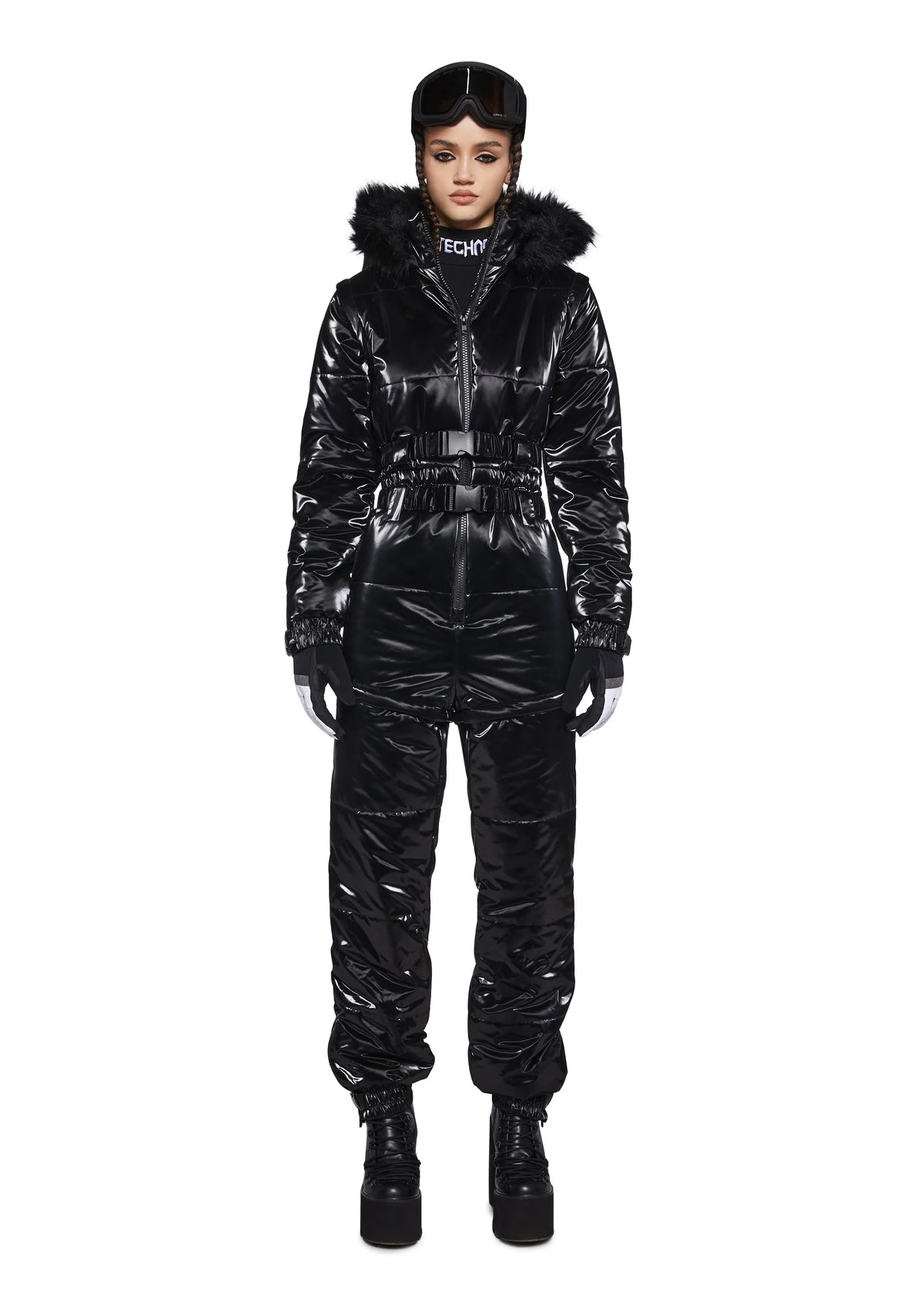 Aurora Beam Liquid Velvet Snowsuit - Black