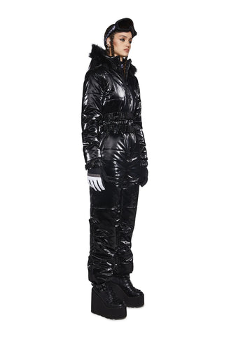 Aurora Beam Liquid Velvet Snowsuit - Black