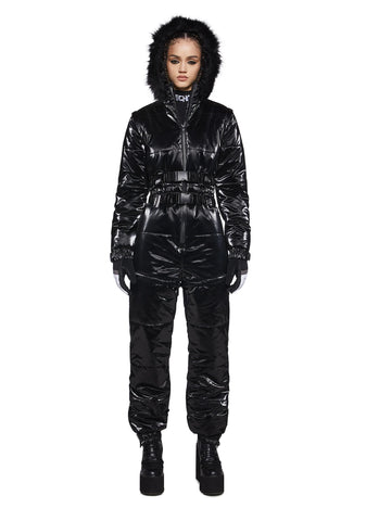 Aurora Beam Liquid Velvet Snowsuit - Black
