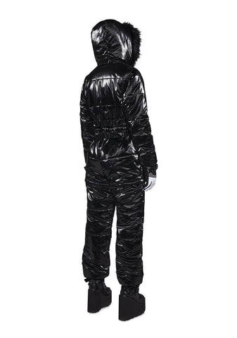 Aurora Beam Liquid Velvet Snowsuit - Black