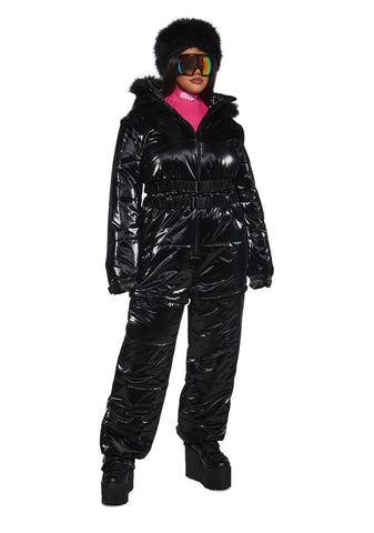 Aurora Beam Liquid Velvet Snowsuit - Black