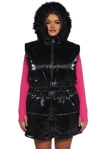 Aurora Beam Liquid Velvet Snowsuit - Black