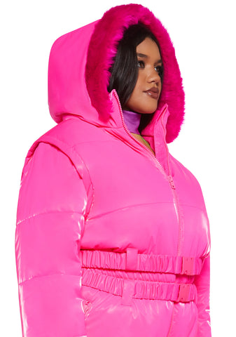 Aurora Beam Liquid Velvet Snowsuit - Pink