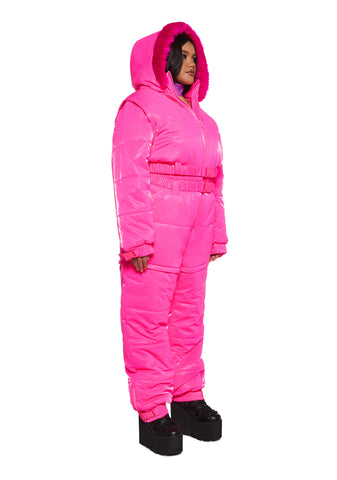Aurora Beam Liquid Velvet Snowsuit - Pink