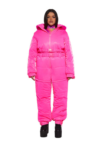 Aurora Beam Liquid Velvet Snowsuit - Pink