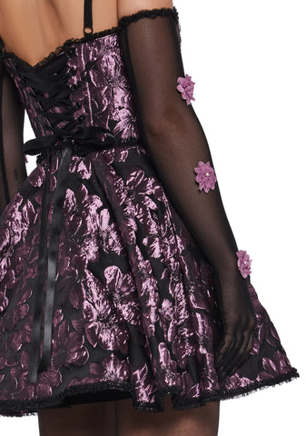 Duchess Dramatics Mini Dress And Glove Set