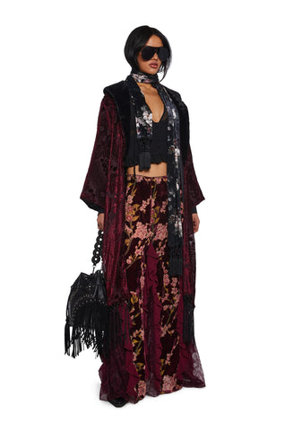 Stumbled On Sublime Maxi Skirt  - Burgundy
