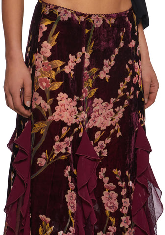 Stumbled On Sublime Maxi Skirt  - Burgundy