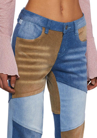 There She Goes Patchwork Jeans