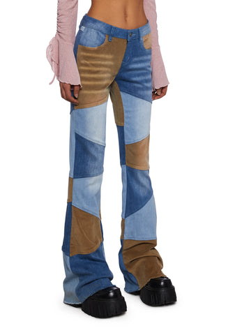 There She Goes Patchwork Jeans