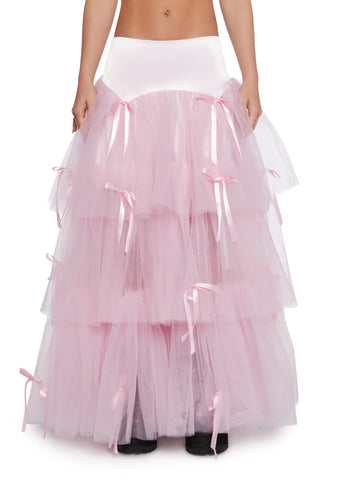 Late To The Ball Tulle Maxi Skirt