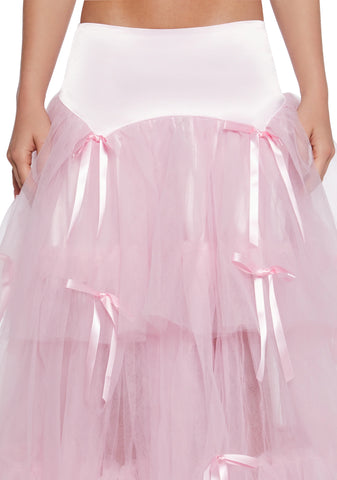Late To The Ball Tulle Maxi Skirt