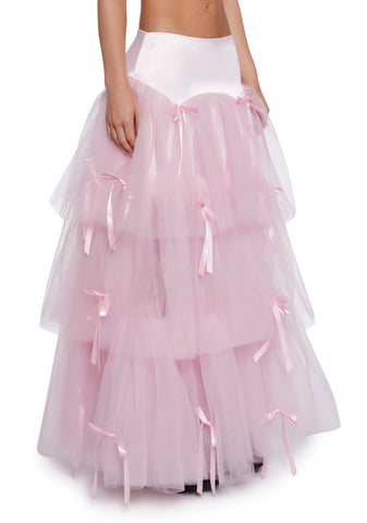 Late To The Ball Tulle Maxi Skirt