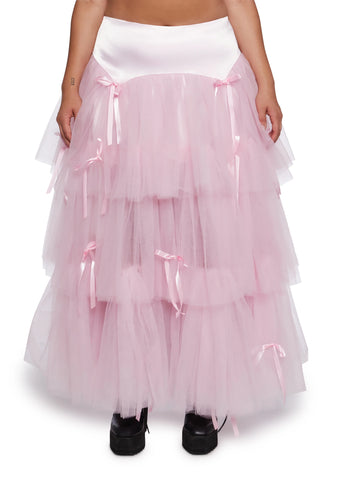 Late To The Ball Tulle Maxi Skirt