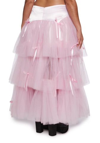 Late To The Ball Tulle Maxi Skirt