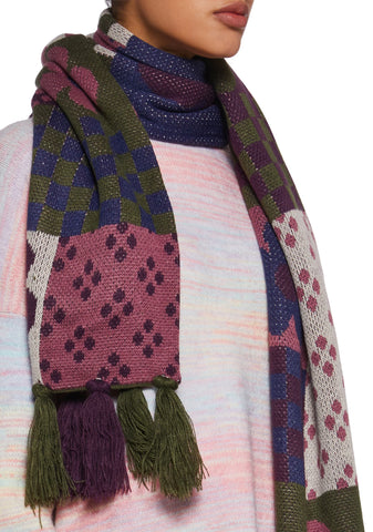 Fireside Fable Patchwork Scarf