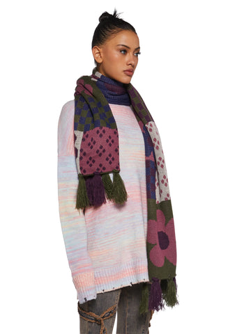Fireside Fable Patchwork Scarf