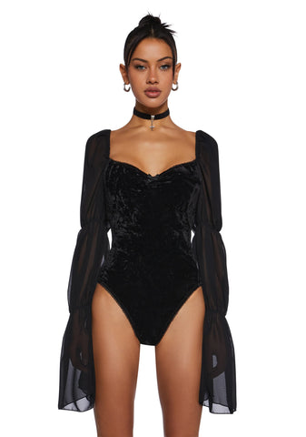 The Night We Met Velour Bodysuit