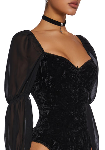 The Night We Met Velour Bodysuit
