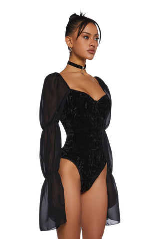 The Night We Met Velour Bodysuit