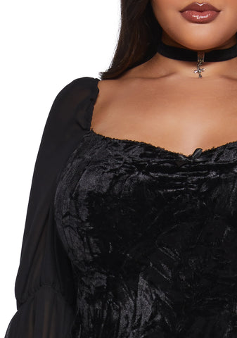 The Night We Met Velour Bodysuit