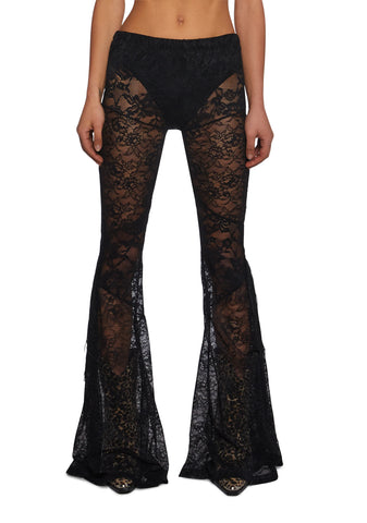 Test Of Time Lace And Fringe Flare Pants