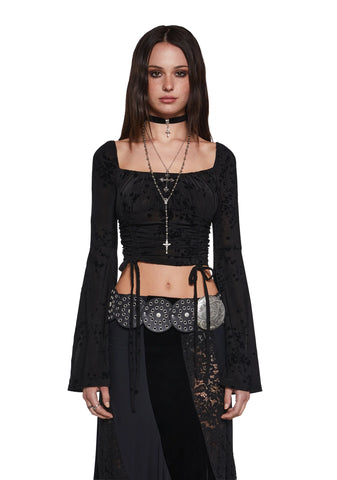 Your Fate Long Sleeve Top - Black