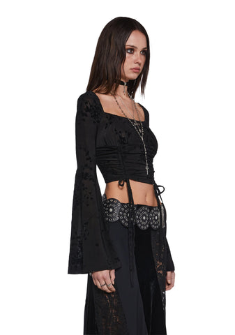 Your Fate Long Sleeve Top - Black