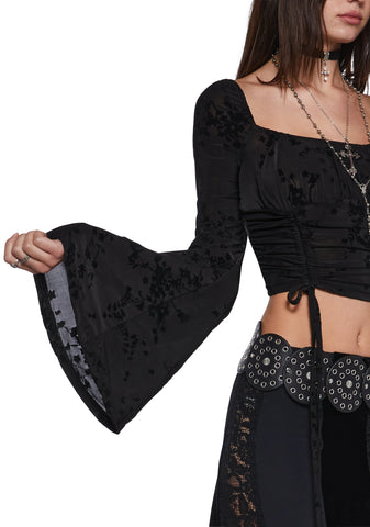 Your Fate Long Sleeve Top - Black