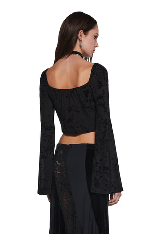 Your Fate Long Sleeve Top - Black