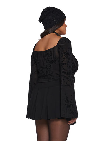 Your Fate Long Sleeve Top - Black