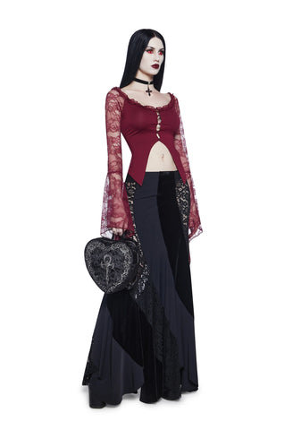 My Very Nature Long Sleeve Top - Dark Red