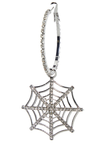 Web Of Glitz Hoop Earrings