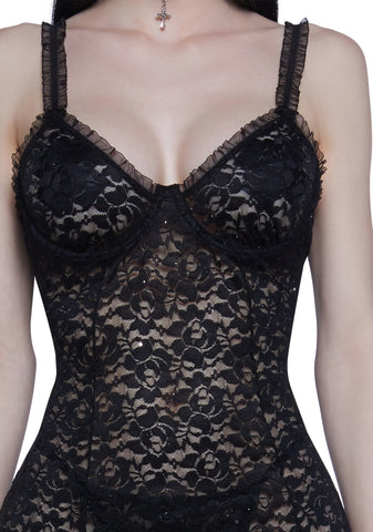 Aurora Dreams Lace Slip Dress