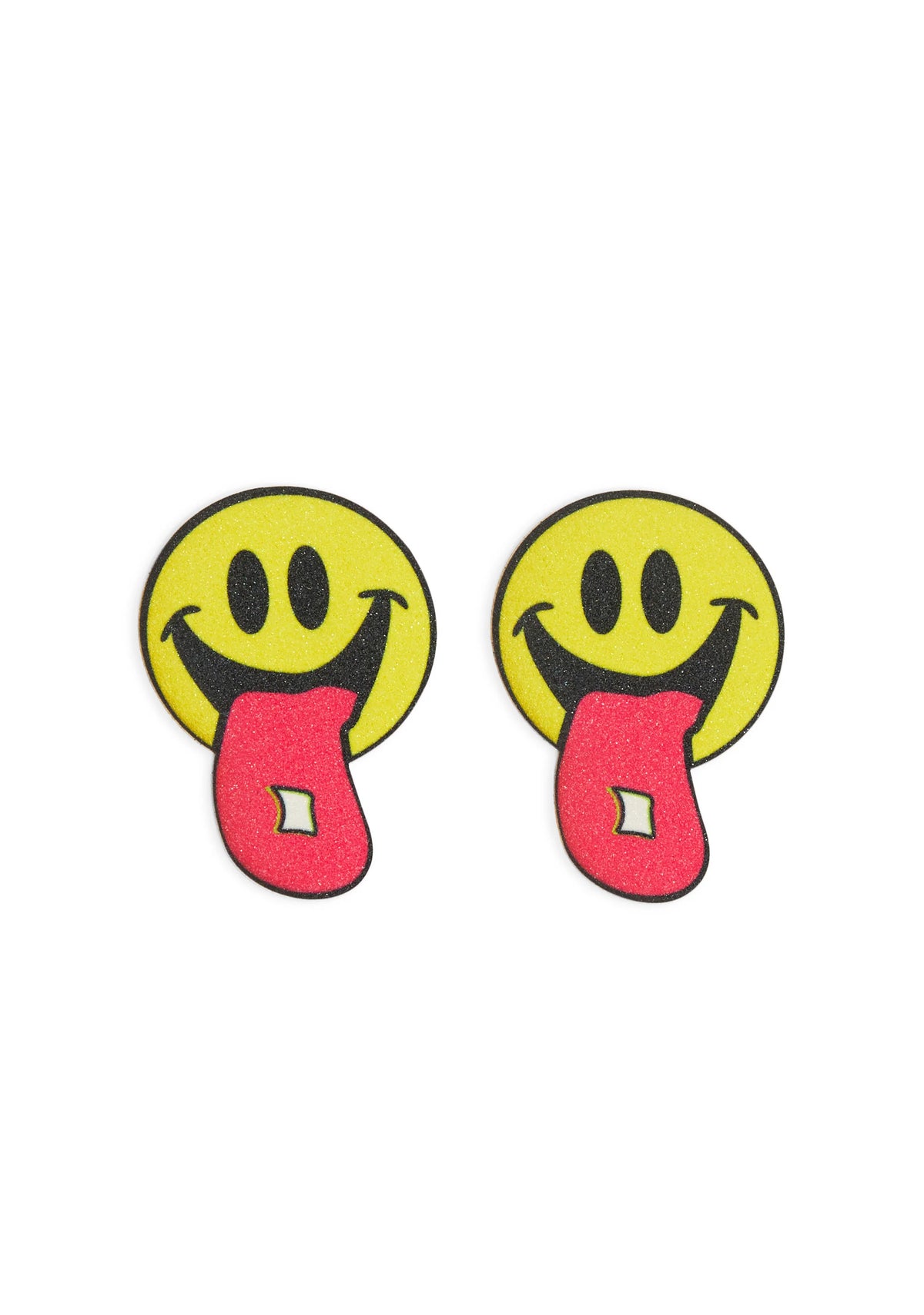 Smiley Face Glitter Tab Pasties