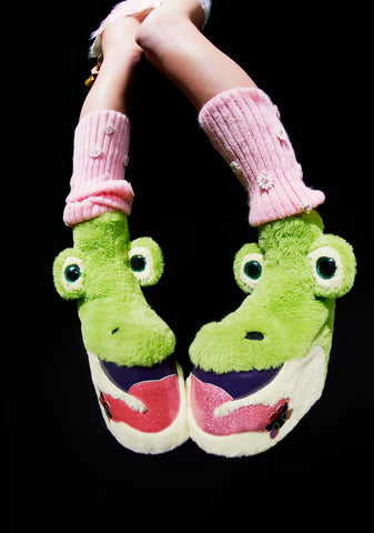 Total Wildlife Platform Booties - Green