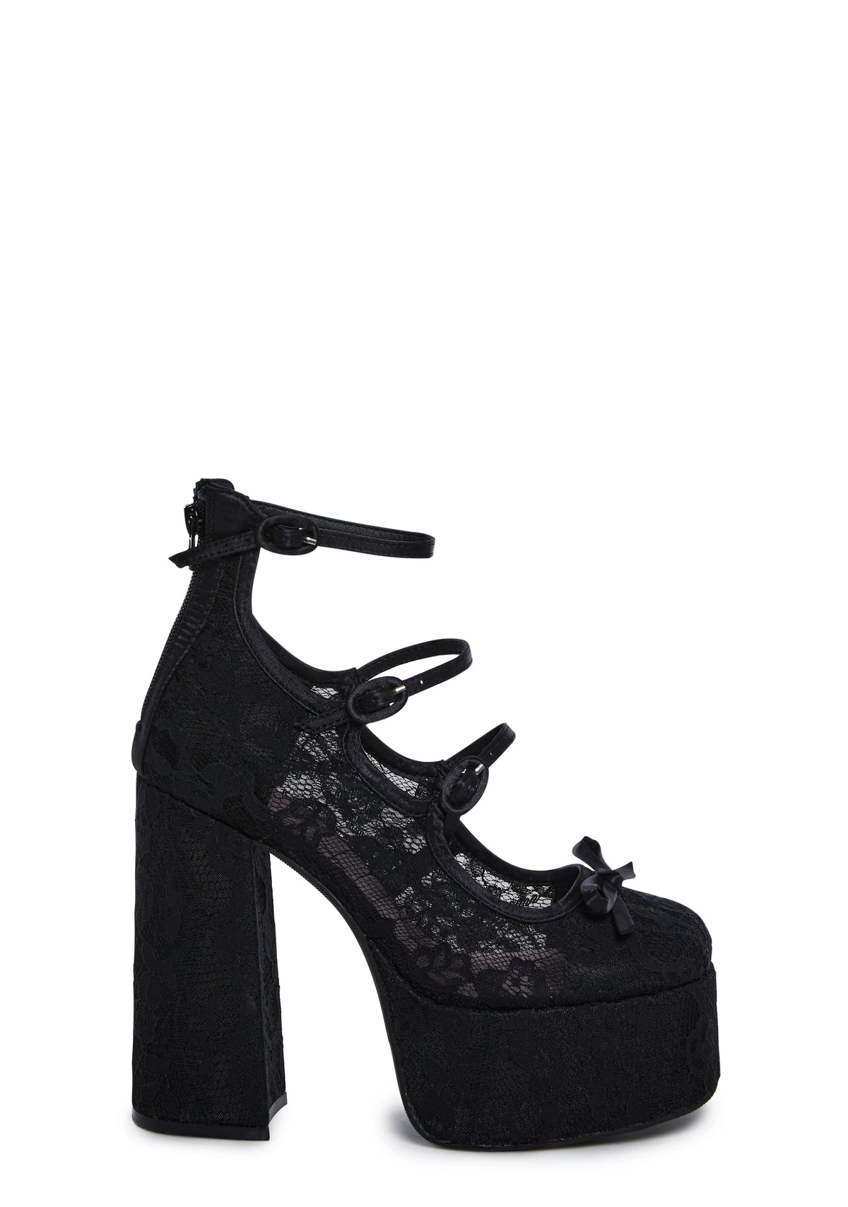 Smiling Melody Platform Heels - Black