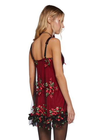 Heaven Struck Babydoll Dress - Red