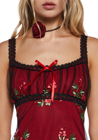 Heaven Struck Babydoll Dress - Red