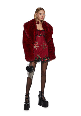 Heaven Struck Babydoll Dress - Red