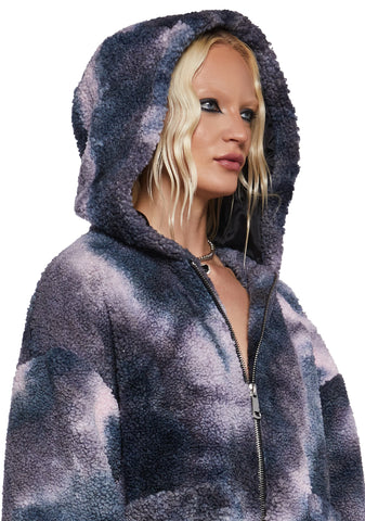 Angel For Hire Hooded Sherpa Jacket - Multi