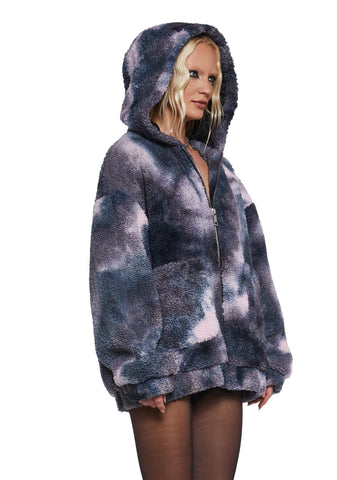 Angel For Hire Hooded Sherpa Jacket - Multi