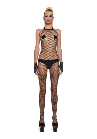 Hidden Secret Body Stocking - Black
