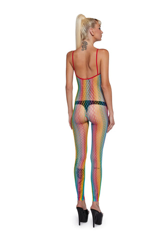 Chromatic Wonderland Fishnet Body Stocking