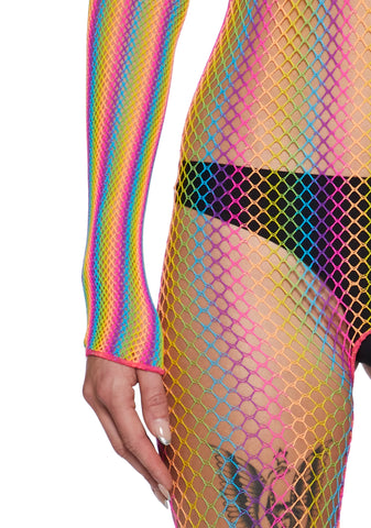 Kaleidoscope Kiss Fishnet Body Stocking